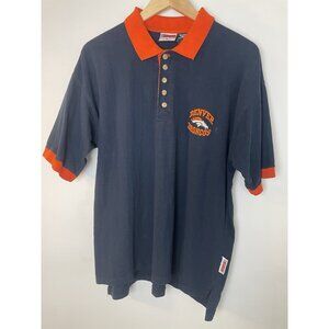 The Edge Men's L Polo Shirt  Denver Broncos 1997 Short Sleeve Embroidered Logo